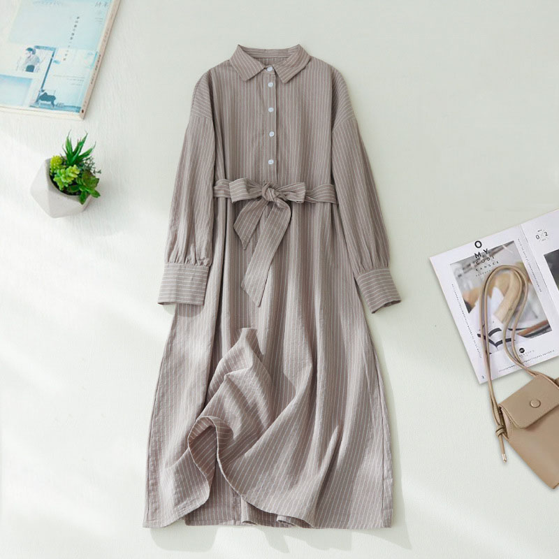 Retro Elegant Stripe Dress