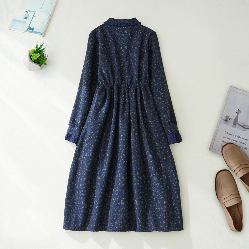 Warm Tiny Flowers Doll Style Dress