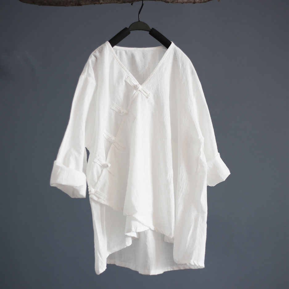 Retro Characteristic Buttons Cotton Shirt