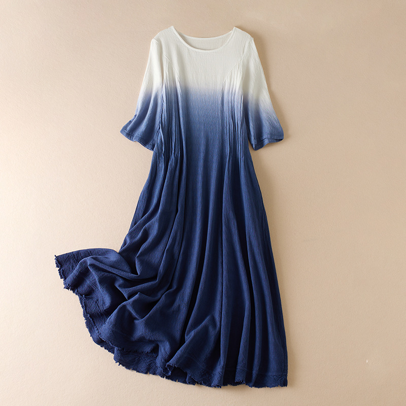 Simple Loose Gradient Color Dress