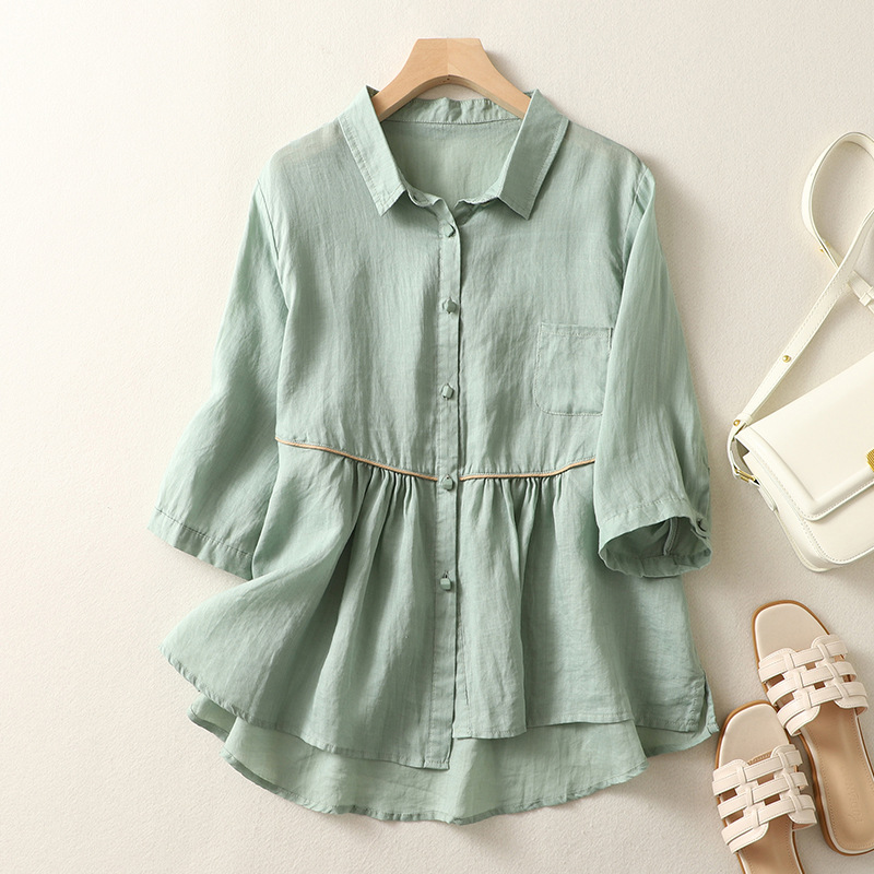 Cotton and Linen Vintage Loose Top