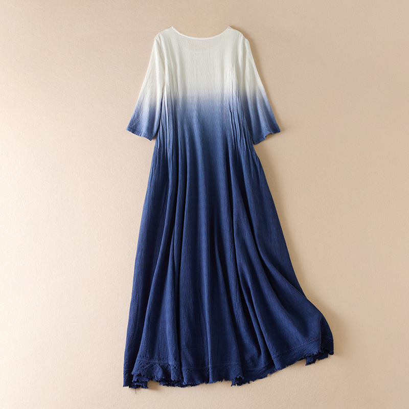 Simple Loose Gradient Color Dress