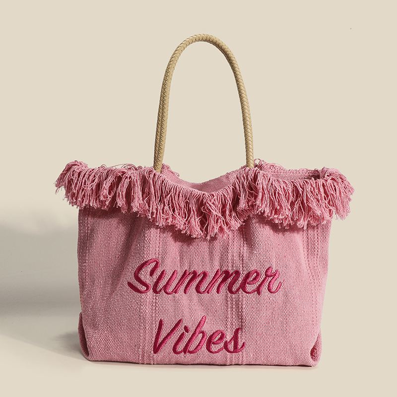 Fashion Simple Tassel Large Capacity Shoulder Bag