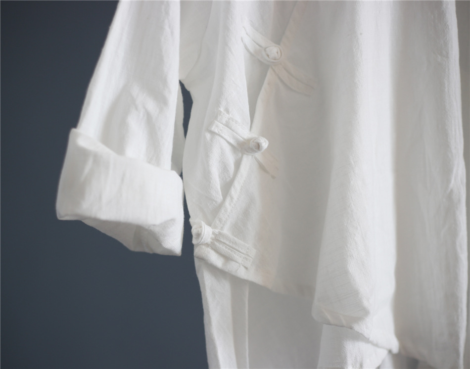 Retro Characteristic Buttons Cotton Shirt