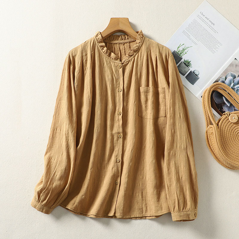 Elegant Retro Lace Long -sleeved Shirt